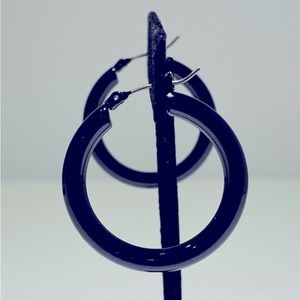 Nine West Womens Black Hoop Beyonce Style Avril Lavigne Style Earrings Gift